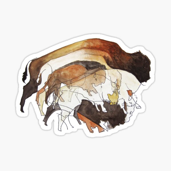 Six Bison Sticker