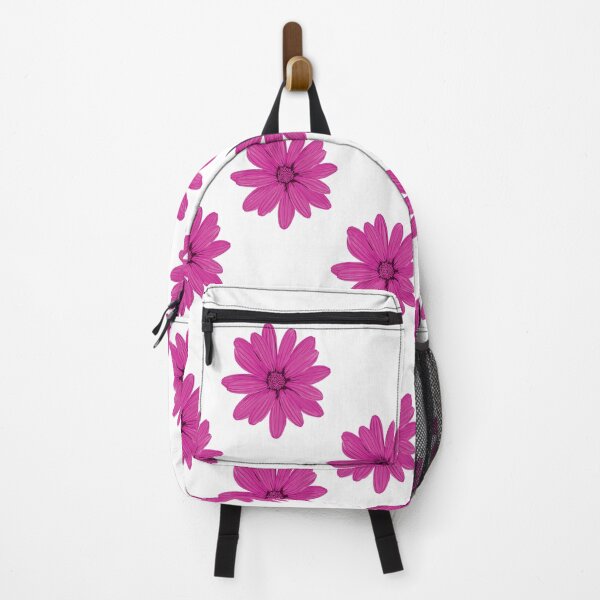Aperçu de l'œuvre Motif de fleurs rose chaud sur fond blanc créée et vendue par burbankdesigns.