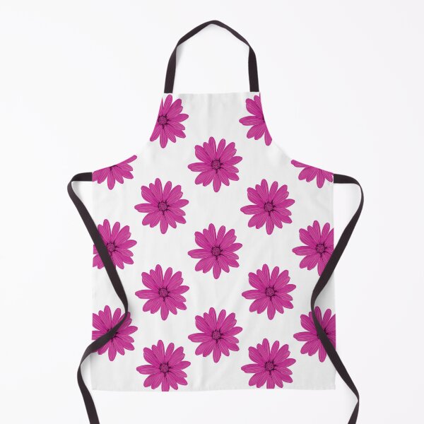 Aperçu de l'œuvre Motif de fleurs rose chaud sur fond blanc créée et vendue par burbankdesigns.