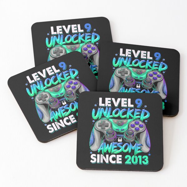 Item preview, Level 9 Unlocked Awesome Since 2013 9th Birthday Gaming T-Shirt.png designed and sold by xindungxoaac.