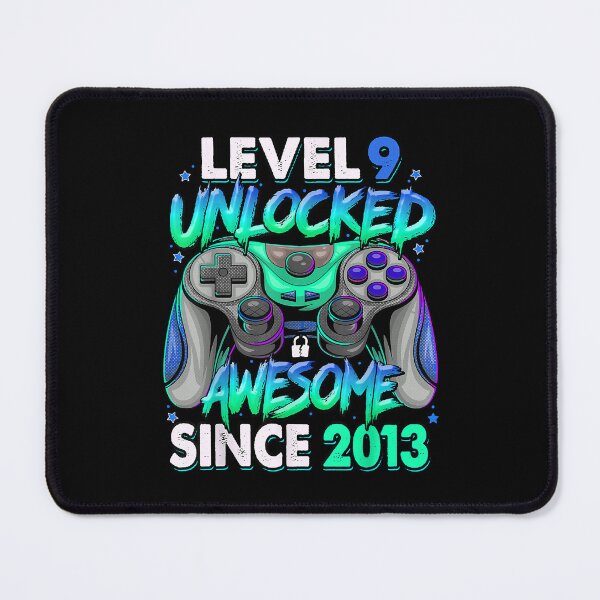 Item preview, Level 9 Unlocked Awesome Since 2013 9th Birthday Gaming T-Shirt.png designed and sold by xindungxoaac.