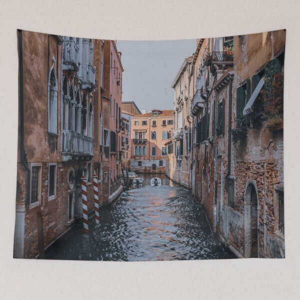 Item preview, Famous canal in Venice & pink Italian house   designed and sold by anisbbmbrush.