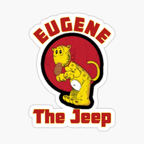 "Eugene The Jeep" Sticker By Designart83 | Redbubble