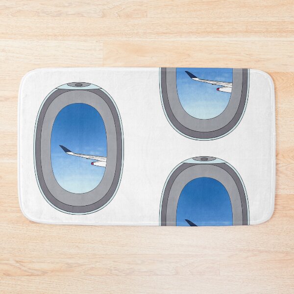 Item preview, Up For a Flight? Plane Window with a View of Clear Blue Sky and a Wing Flying designed and sold by marie-inks.