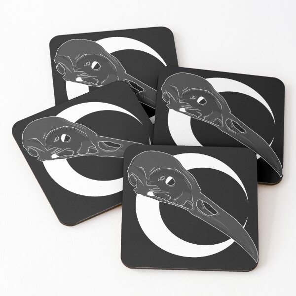 Item preview, Bird skull and crescent moon  designed and sold by DoesArtAndStuff.