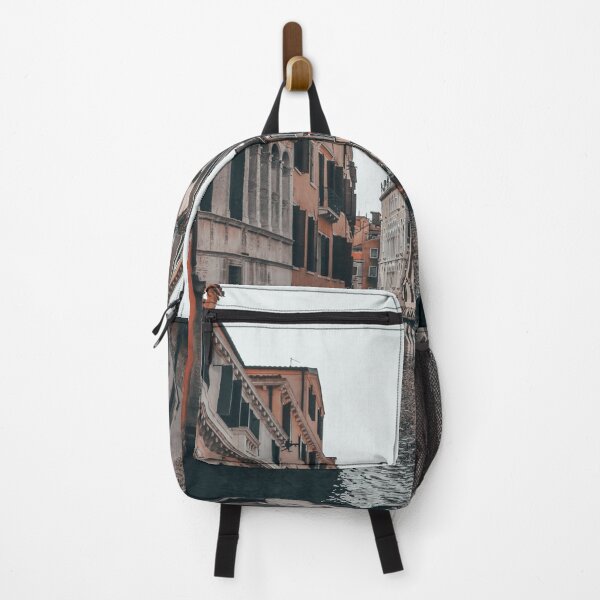 Item preview, Boats in venetian canals -Bridge of Sighs & pink Italian house designed and sold by anisbbmbrush.