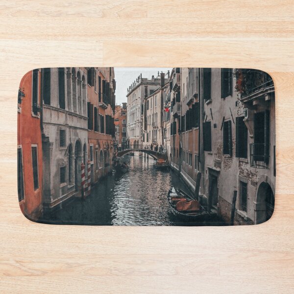 Item preview, Boats in venetian canals -Bridge of Sighs & pink Italian house  designed and sold by anisbbmbrush.