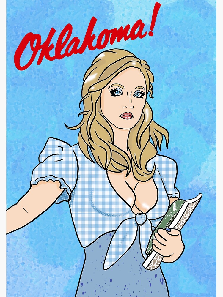 Oklahoma Starring Cassie Howard Sticker By Mervotron Redbubble 