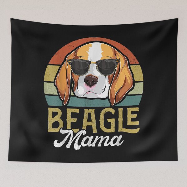 Artikelvorschau, Retro Beagle Mama Shirt Women, Mothers Day Dog Mom entworfen und verkauft von Yaw23123.