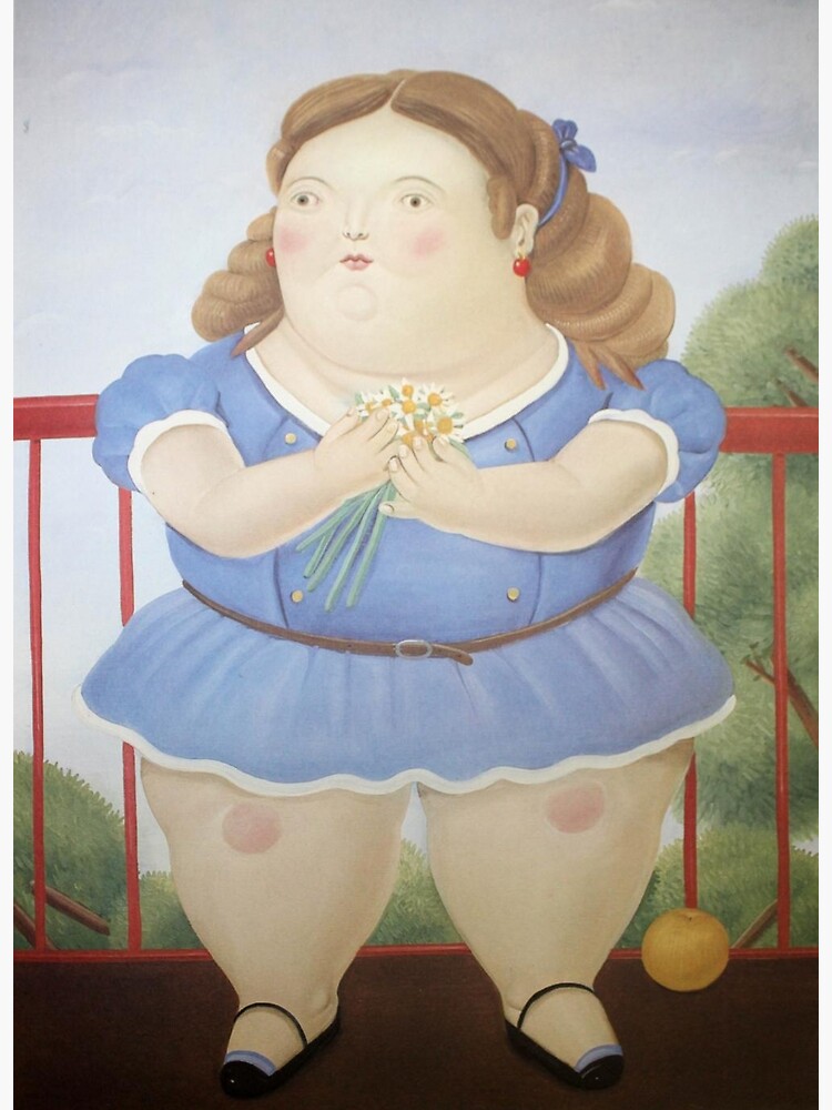 Fernando Botero - Girl on a Balcony Art Print for Sale by Fernando  Harrison