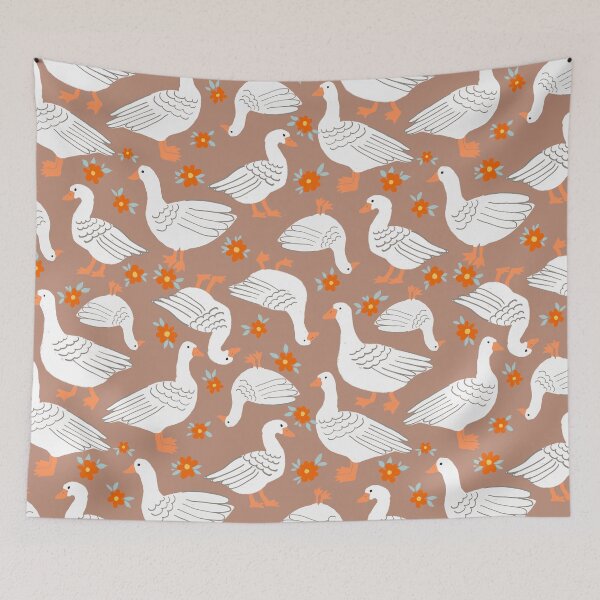 Item preview,  Geese in The meadow latte color designed and sold by FrancesPoff.