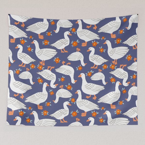 Item preview, Geese in The meadow - Navy blues designed and sold by FrancesPoff.
