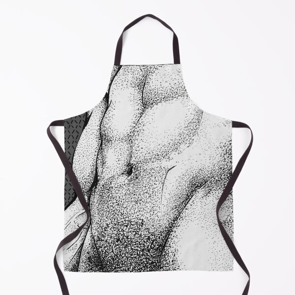 Item preview, Male Torso - Pen & Ink Pointillism designed and sold by Wernicorn.