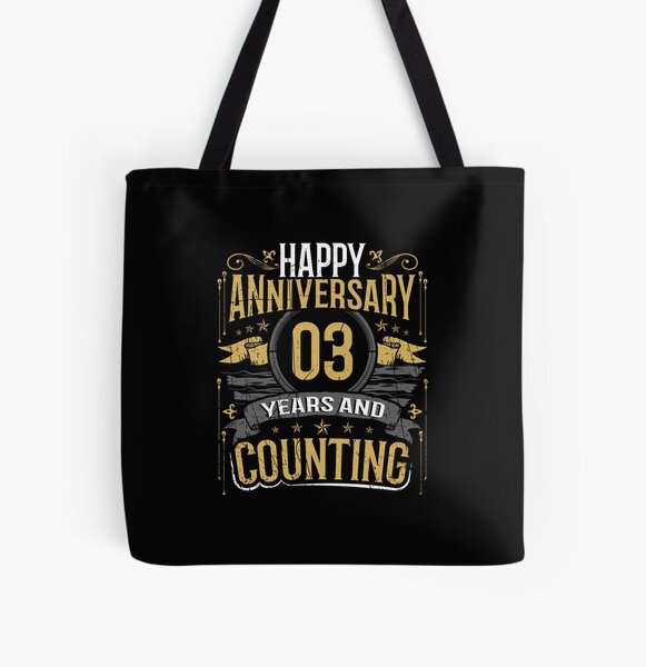 Happy Anniversary Gift 3 Years and Counting Poster for Sale by LarkDesigns