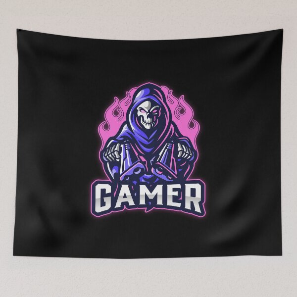 Item preview, Gamer with Menacing Character holding Gun designed and sold by PRIVARSHU.