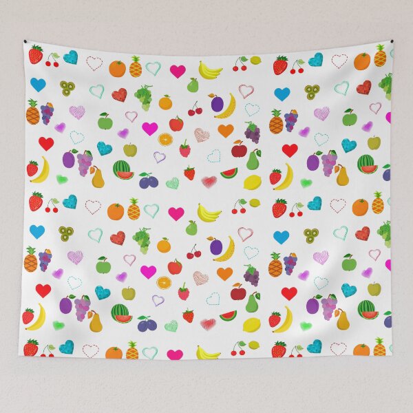 Item preview, Fruits And Hearts Healthy Life Fruit Lovers designed and sold by AwesomeArt13.