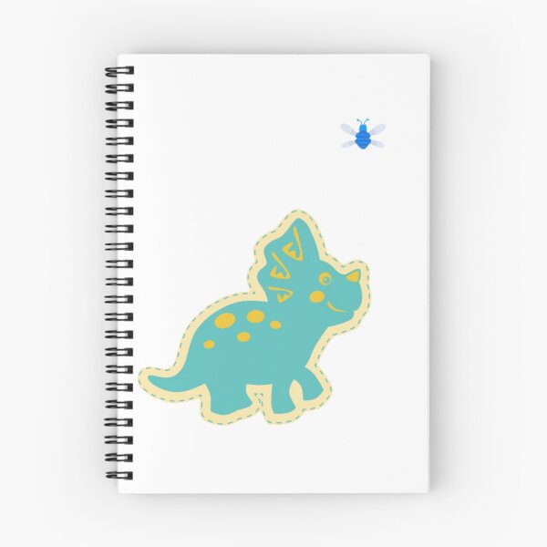 Item preview, Cute Baby Triceratops Chasing Blue Bumble Bee~White background. designed and sold by ForscarlettPub.
