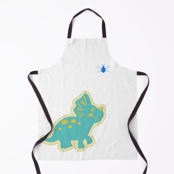 Item preview, Cute Baby Triceratops Chasing Blue Bumble Bee~White background. designed and sold by ForscarlettPub.