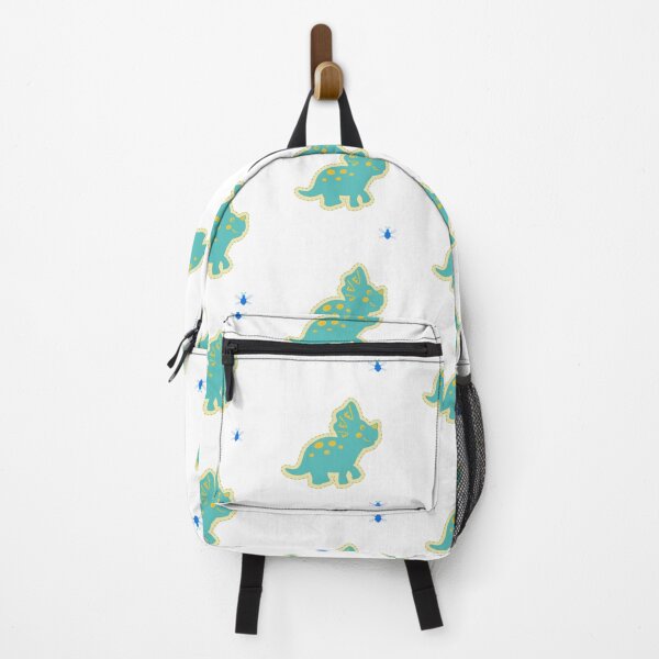 Item preview, Cute Baby Triceratops Chasing Blue Bumble Bee~White background. designed and sold by ForscarlettPub.