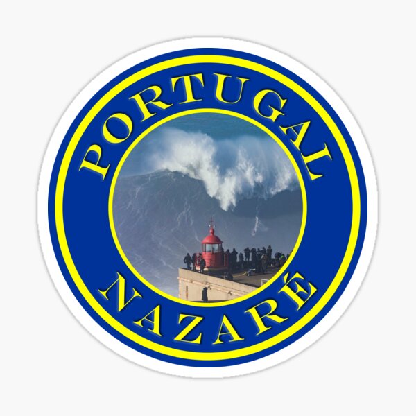 Aperçu de l'œuvre Portugal Nazaré Big Wave Surfing - Collection de timbres de passeport créée et vendue par Hermit's Journey.