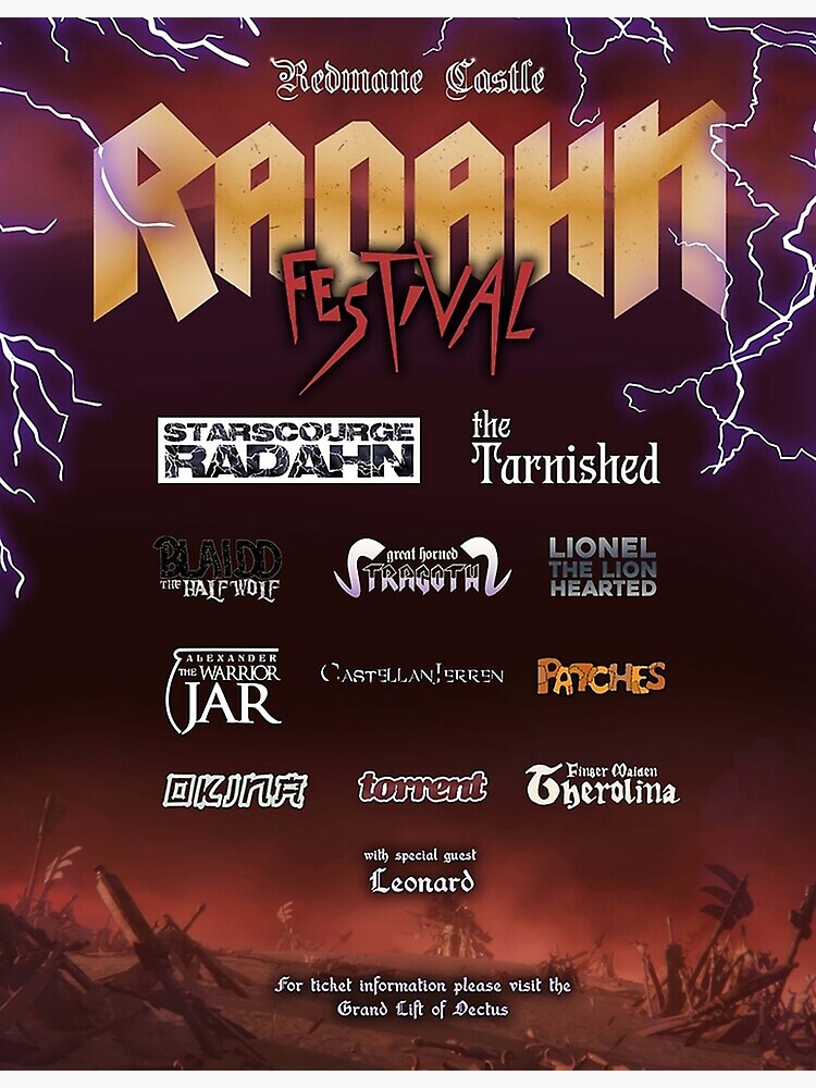 Discover Elden Ring Radahn Festival Poster Canvas