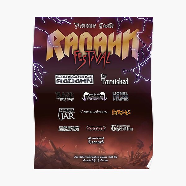 Elden Ring Radahn Festival Poster Poster