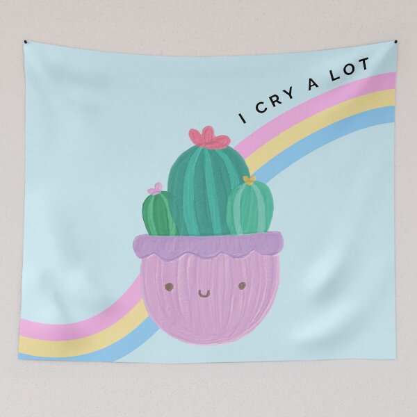 Item preview, I Cry A Lot- Rainbow Cactus  designed and sold by Anxatzi.
