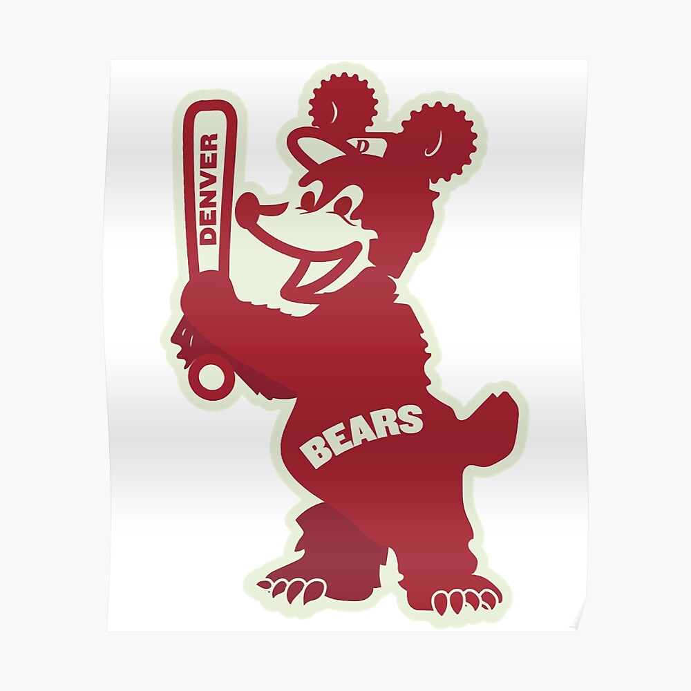 DENVER BEARS VINTAGE BASEBALL RETRO TEAM SHIRT AND STICKER  Active T-Shirt  for Sale by Yodelcool