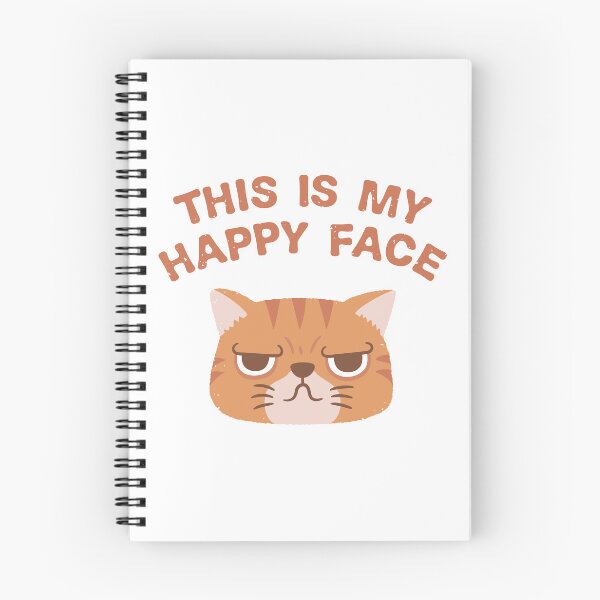 Item preview, Grouchy Cat Funny This Is My Happy Face designed and sold by rustydoodle.