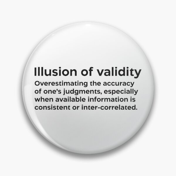 Item preview, Illusion of validity black designed and sold by EdimQuotes.