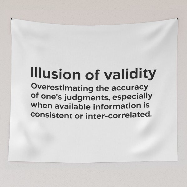 Item preview, Illusion of validity black designed and sold by EdimQuotes.