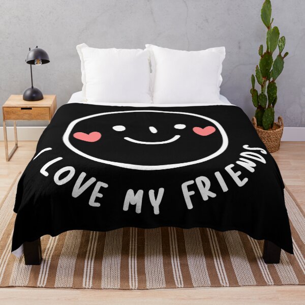 Item preview, amo a mis amigos (blanco + rubor rosa sobre negro) designed and sold by hungrykate.