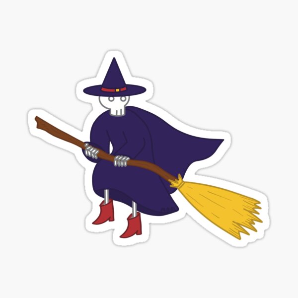 Skeleton Witch Sticker