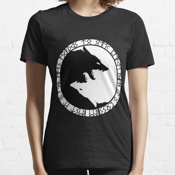 Wolf Yin Yang T Shirt Tribal Norse Viking Skol