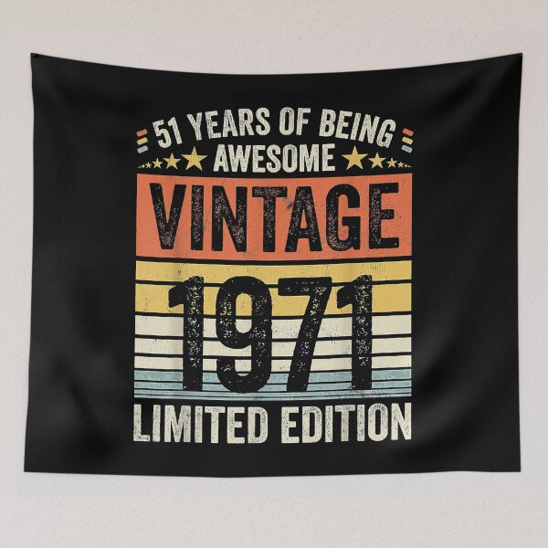 Item preview, 51 Year Old Vintage 1971 Limited Edition Gifts 51st Classic T-Shirt designed and sold by reuhlucban.