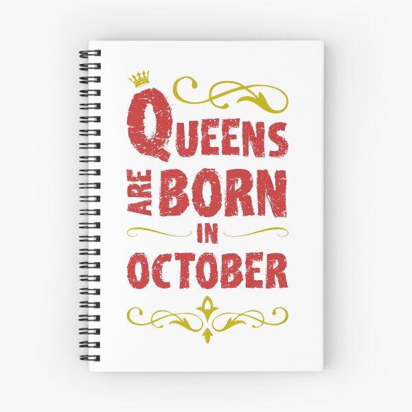 Artikelvorschau, Queens sind im Oktober geboren - lustiges Geburtstagsgeschenk T-Shirt entworfen und verkauft von HappyTees.