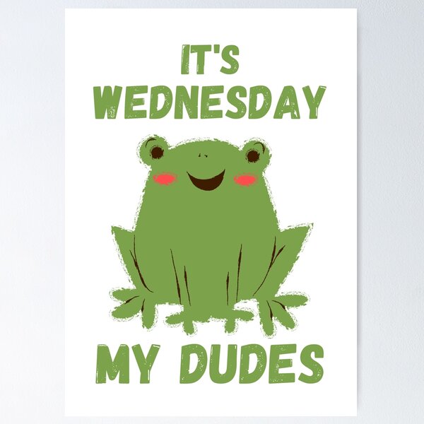 Its Wednesday My Dudes Frog Costume Frogs Frog Gift Birthday Photographic  Print for Sale by tolivia