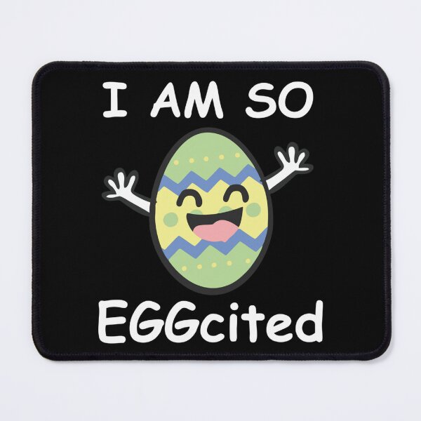 Item preview, I am so EGGcited Funny Easter Bunny Ears for Men Women . Sticker designed and sold by milokzwidder.