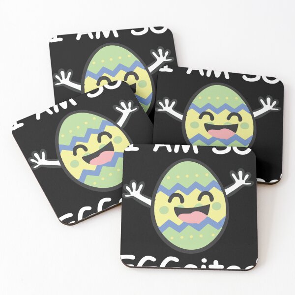 Item preview, I am so EGGcited Funny Easter Bunny Ears for Men Women . Sticker designed and sold by milokzwidder.