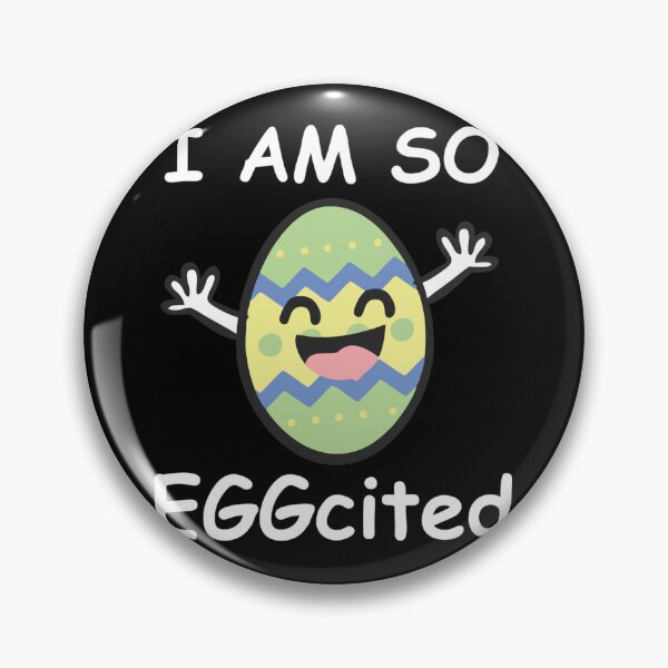 Item preview, I am so EGGcited Funny Easter Bunny Ears for Men Women . Sticker designed and sold by milokzwidder.