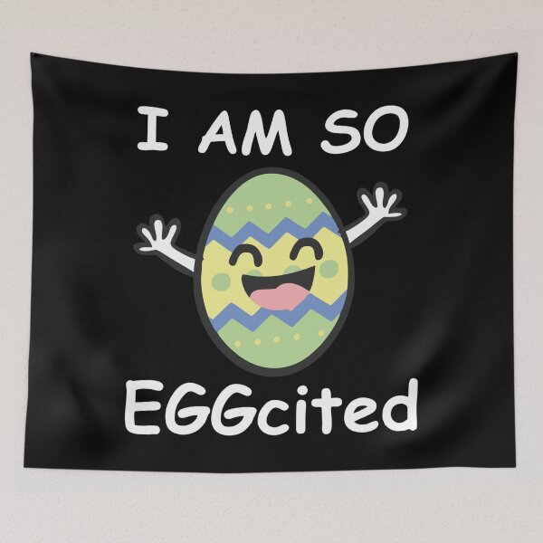 Item preview, I am so EGGcited Funny Easter Bunny Ears for Men Women . Sticker designed and sold by milokzwidder.