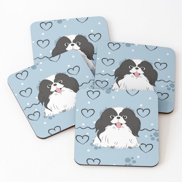 Item preview, LOVE Black and White Japanese Chin designed and sold by Lulupainting.