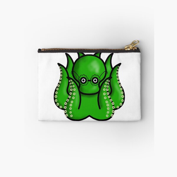 Item preview, green octopus with glasses designed and sold by octo-PS.