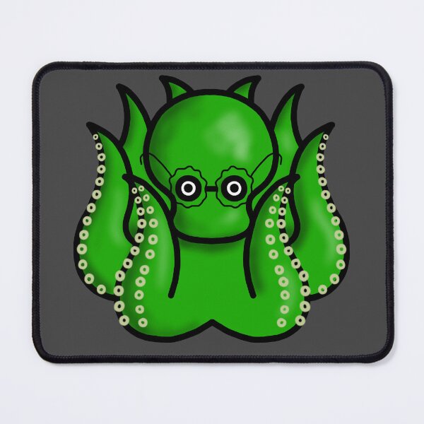 Item preview, green octopus with glasses designed and sold by octo-PS.