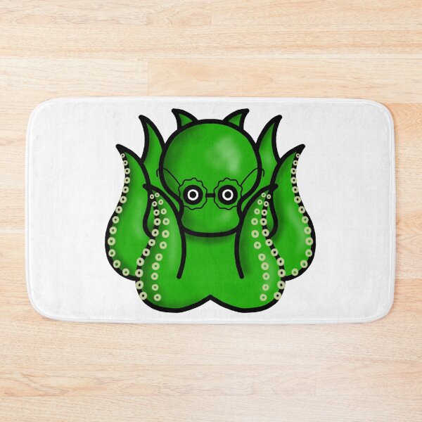 Item preview, green octopus with glasses designed and sold by octo-PS.