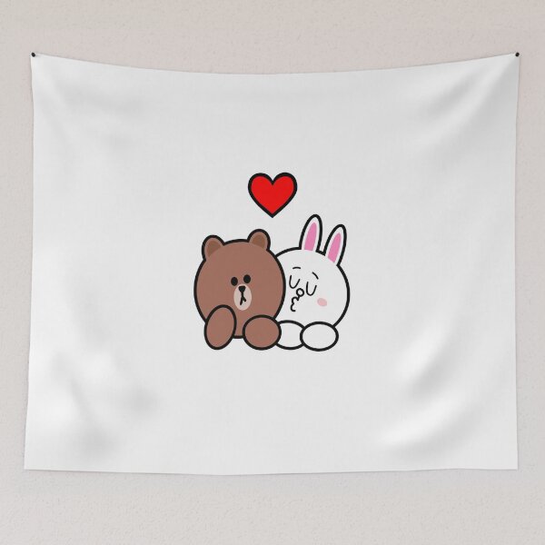 Item preview, Brown bear and Cony in love Sticker designed and sold by FabianBerg.