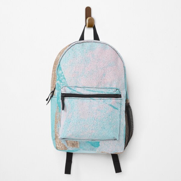 Item preview, Pastel Turquoise Colored Abstract Patterns with Gold Accents designed and sold by TeeBeesDesign.