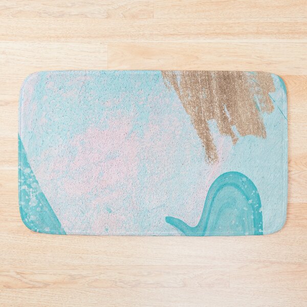 Item preview, Pastel Turquoise Colored Abstract Patterns with Gold Accents designed and sold by TeeBeesDesign.