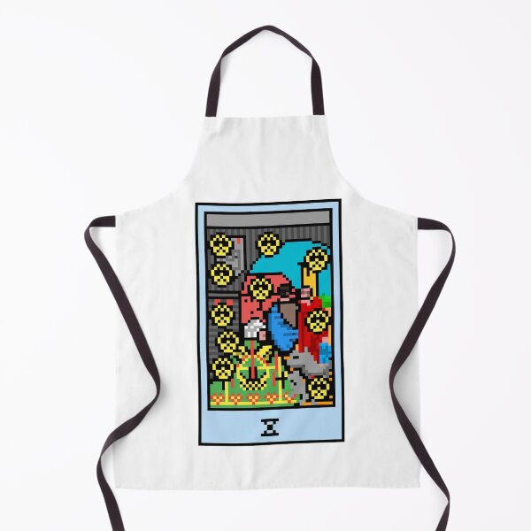 Item preview, Wait, is this pixel art tarot? White - Minor Arcana 'Ten of Pentacles' (Design for T-shirt, stickers and other accessories) designed and sold by Pixel Waite.
