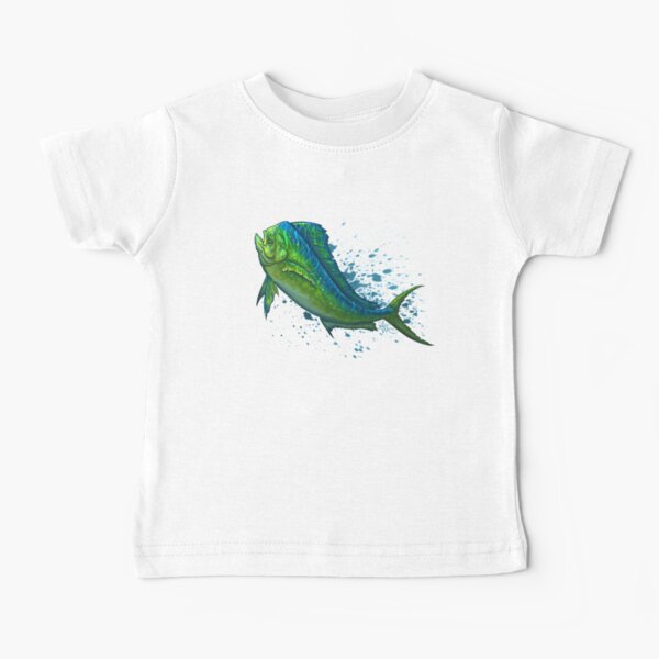 "El Dorado" by Amber Marine ~ mahi mahi / dolphin fish art, © 2015 Baby T-Shirt
